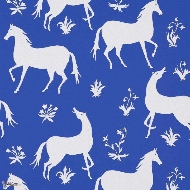 Les Cavales-behang-Tapete-Pierre Frey-Bleu-Rol-FP776003-Selected Wallpapers