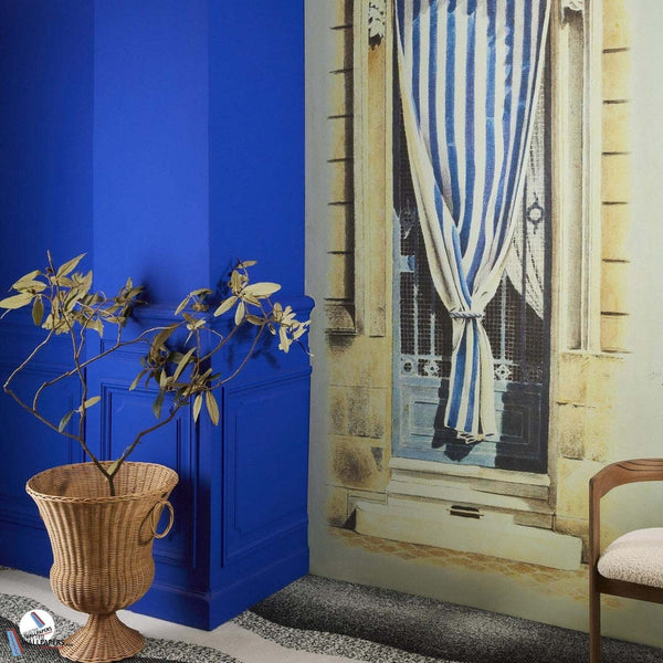Les Portes de l'Ete Bleu-Behang-Tapete-Pierre Frey-Selected Wallpapers