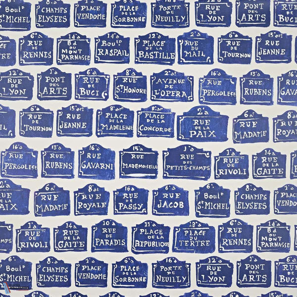 Les Rues Parisiennes-Behang-Pierre Frey-Indigo-Meter (M1)-FP841002-Selected Wallpapers