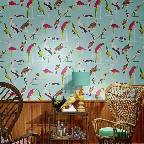Les oiseaux perches-behang-Tapete-Pierre Frey-Selected Wallpapers