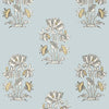 Lily Flower-Behang-Thibaut-Spa Blue-Rol-T13201-Selected Wallpapers
