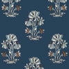Lily Flower-Behang-Thibaut-Navy-Rol-T13203-Selected Wallpapers