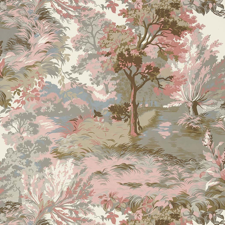 Lincoln Toile-Behang-Tapete-Thibaut-Blush-Rol-T10868-Selected Wallpapers