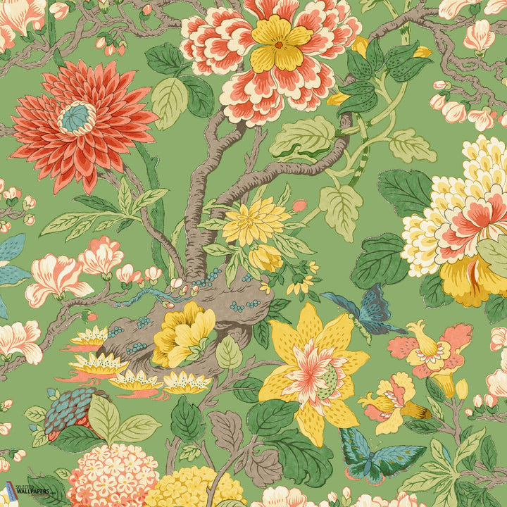 Little Magnolia-behang-Tapete-GP&J Baker-Emerald-Rol-BW45121.1-Selected Wallpapers