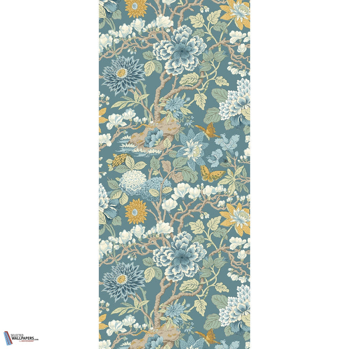 Little Magnolia-behang-Tapete-GP&J Baker-Denim/Ochre-Rol-BW45121.3-Selected Wallpapers