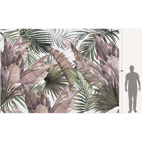 Lost in the Jungle | Fiber Glass-behang-Inkiostro Bianco-Selected Wallpapers