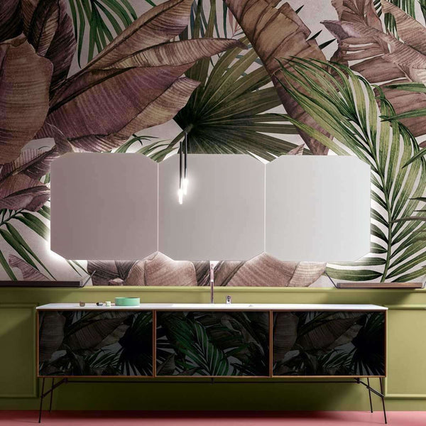 Lost in the Jungle | Fiber Glass-behang-Tapete-Inkiostro Bianco-Selected Wallpapers