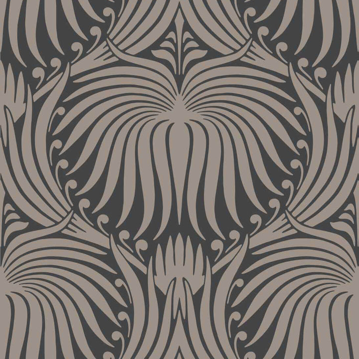 Lotus-Behang-Tapete-Farrow & Ball-Black Gray-Rol-BP2017-Selected Wallpapers