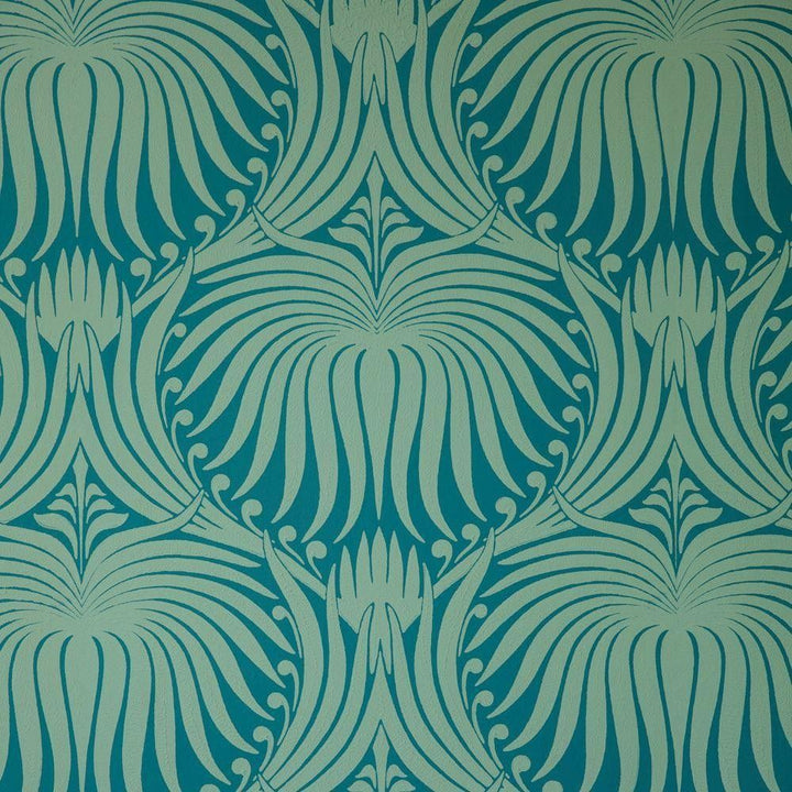 Lotus-Behang-Tapete-Farrow & Ball-Green-Rol-BP2064-Selected Wallpapers