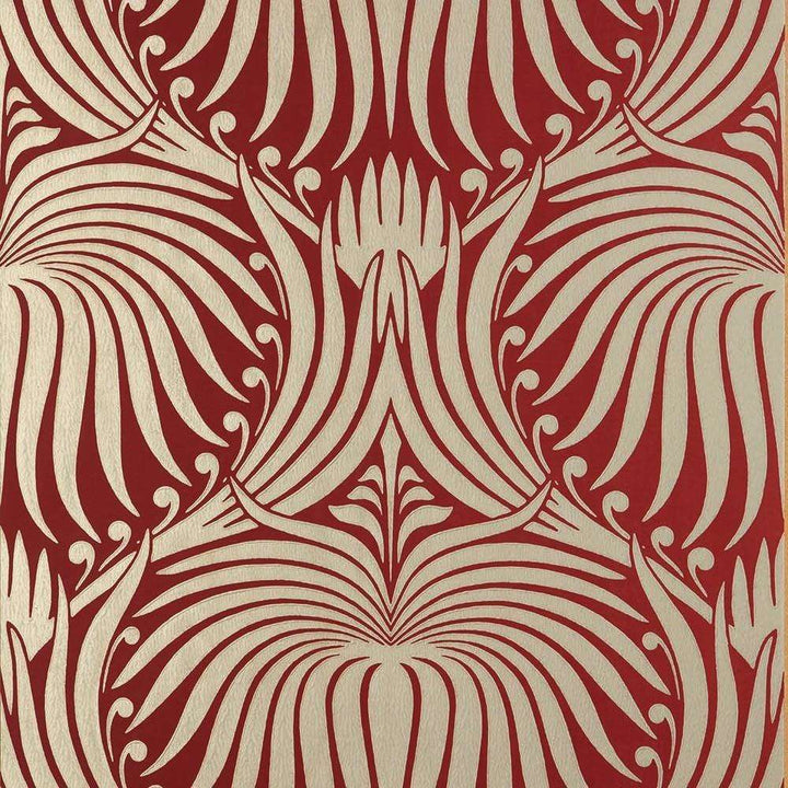 Lotus-Behang-Tapete-Farrow & Ball-Red-Rol-BP2069-Selected Wallpapers