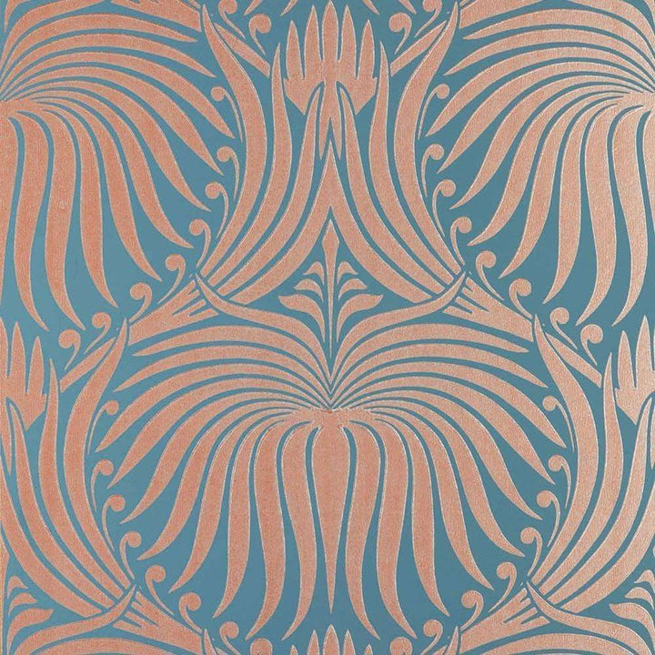 Lotus-Behang-Tapete-Farrow & Ball-Copper Nimes-Rol-BP2071-Selected Wallpapers
