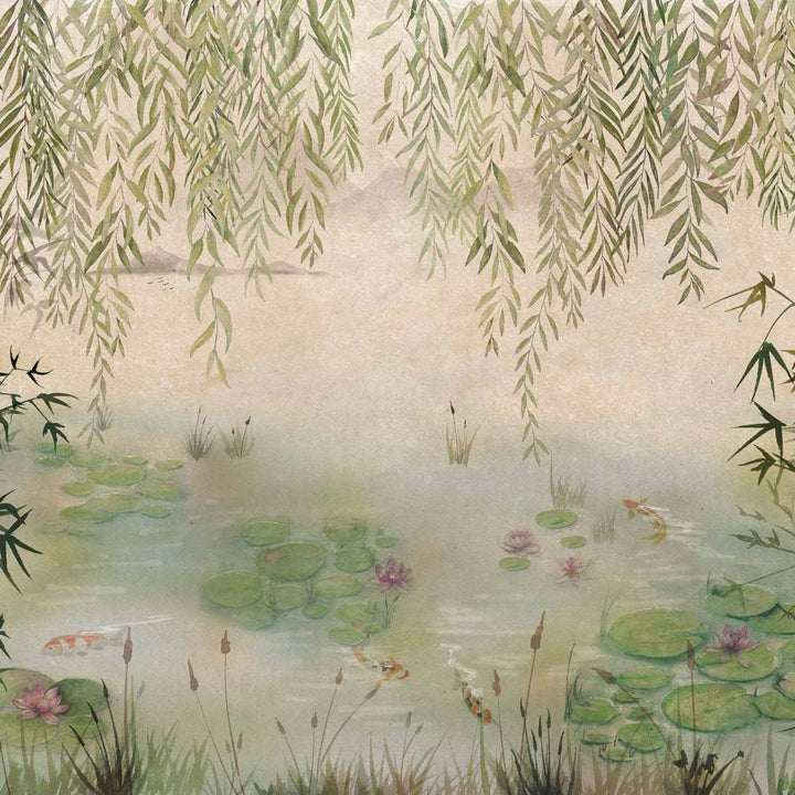 Lotus Textile-Behang-Tapete-Coordonne-Spring-Linnen-A00313-Selected Wallpapers