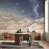 Loup Blue biche Fauve-wallpaper-Les Dominotiers-Selected Wallpapers
