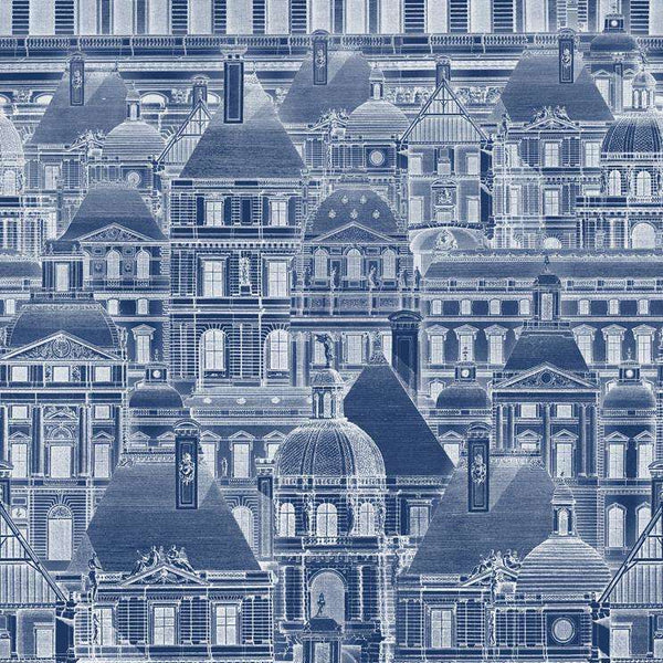 Louvre-behang-Mind the Gap-Blue-300 cm (standaard)-Selected Wallpapers