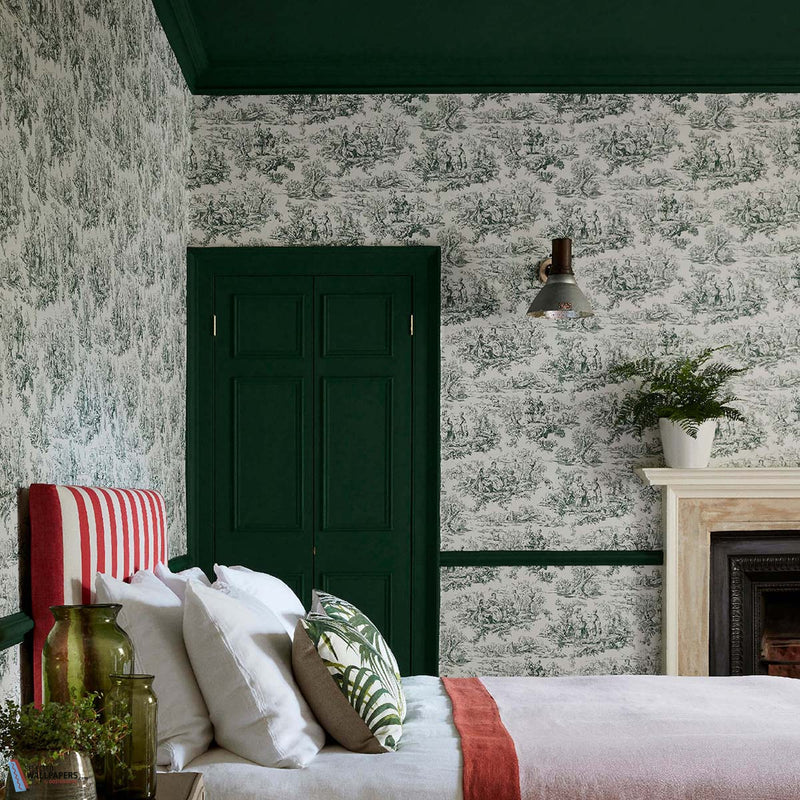 Lovers' Toile wallpaper by Little Greene