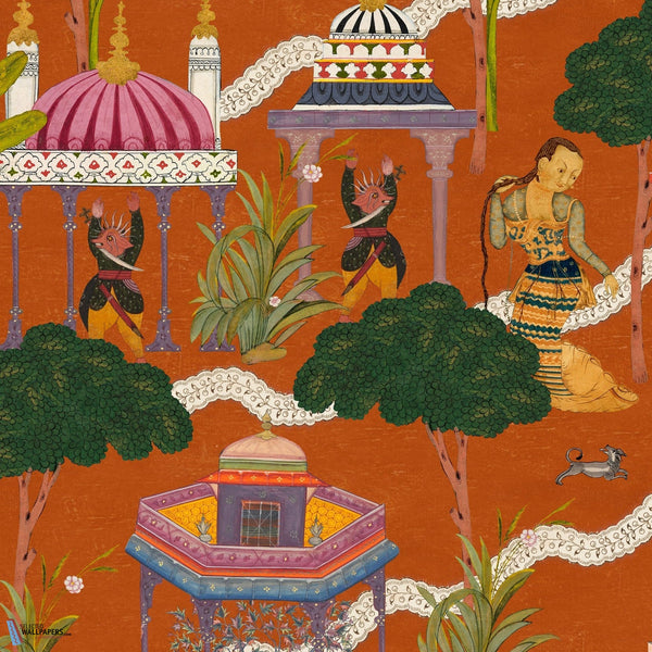 Maghreb-wallpaper-Mind the Gap-Orange-300 cm (standaard)-WP20761-Selected Wallpapers