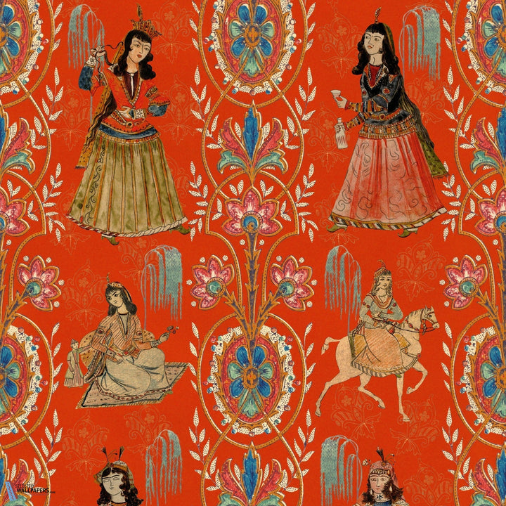 Maghrebian Folktale-behang-Tapete-Mind the Gap-Rose-300 cm (standaard)-WP20746-Selected Wallpapers