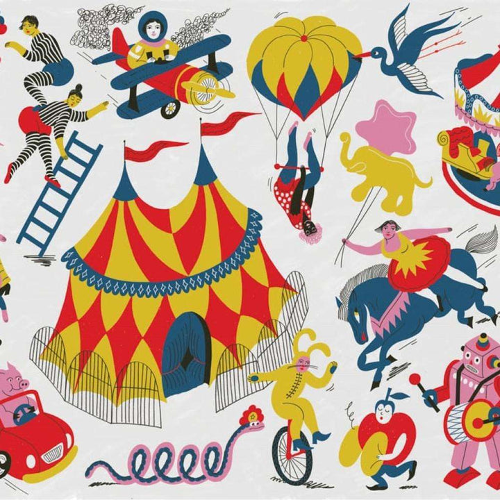 Magic Circus-behang-Tapete-Coordonne-Wild-Non Woven-9700110-Selected Wallpapers