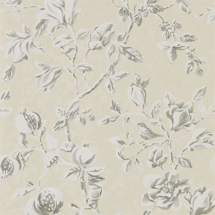 Magnolia & Pomegranate-behang-Tapete-Sanderson-Ivory/Charcoal-Rol-215726-Selected Wallpapers