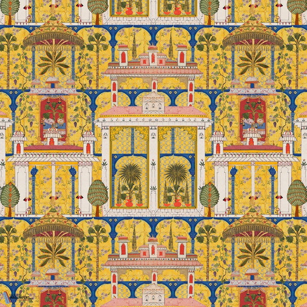 Majorelle Garden-wallpaper-Mind the Gap-Yellow-300 cm (standaard)-WP20749-Selected Wallpapers