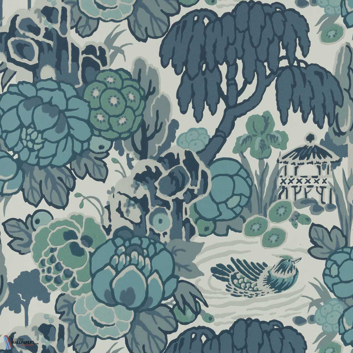Mandarin Garden-Behang-Tapete-1838 wallcoverings-Mist Blue-Rol-2311-169-01-Selected Wallpapers
