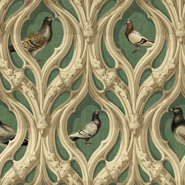 Manor's Walls-behang-Mind the Gap-Groen/Taupe-300 cm (standaard)-WP20473-Selected Wallpapers