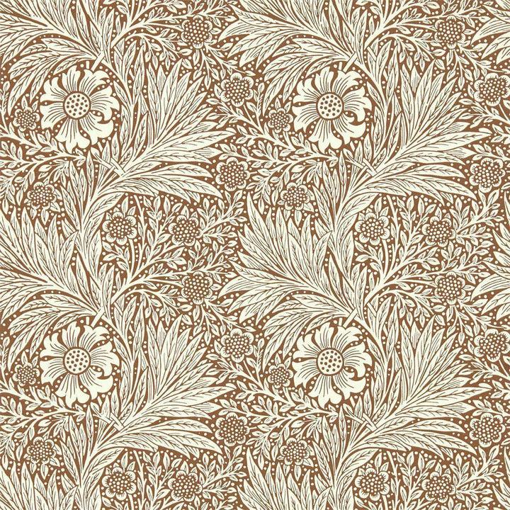 Marigold-behang-Tapete-Morris & Co-Chocolate/Cream-Rol-216955-Selected Wallpapers