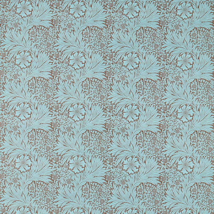 Marigold stof-Fabric-Tapete-Morris & Co-Sky/Chocolate-Meter (M1)-226980-Selected Wallpapers