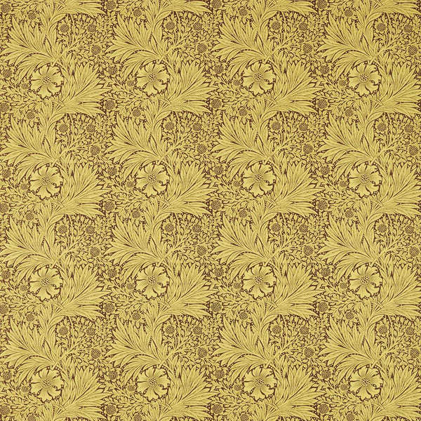 Marigold Stoff-Morris & Co-Summer Yellow/Chocolate-Meter (M1)-226983-Selected Wallpapers