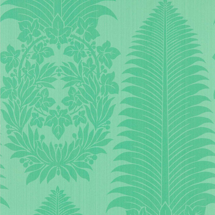 Marsden's Palm Damask-Behang-Tapete-Zoffany-Pale Poisen-Rol-313024-Selected Wallpapers