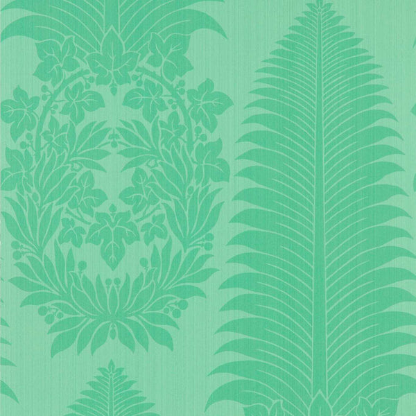 Marsden's Palm Damask-Behang-Zoffany-Pale Poisen-Rol-313024-Selected Wallpapers