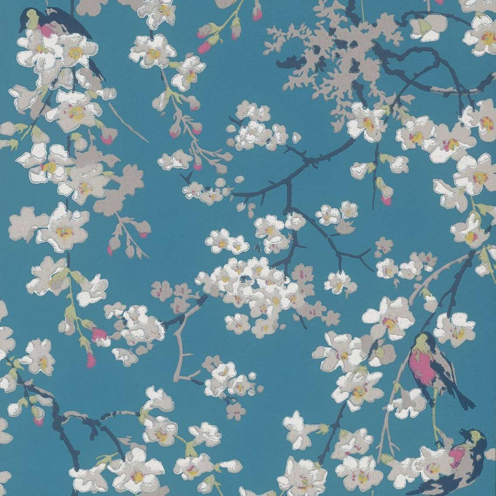Massingberd Blossom-Behang-Tapete-Little Greene-Deep Blue-Rol-0260MADEEPZ-Selected Wallpapers