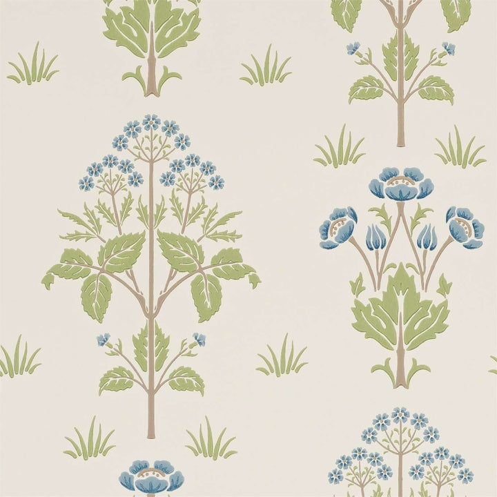 Meadow Sweet-behang-Tapete-Morris & Co-Cornflower/Leaf-Rol-210348-Selected Wallpapers