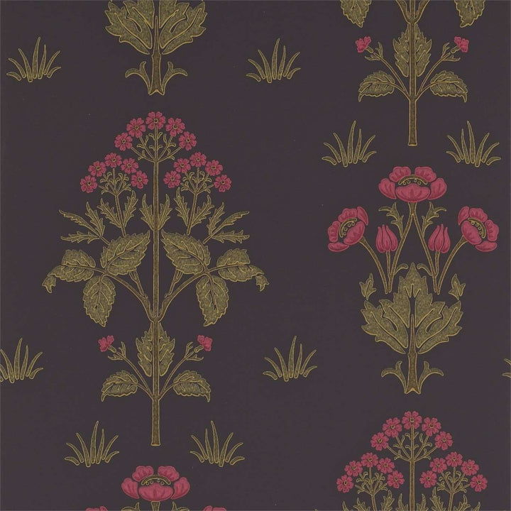 Meadow Sweet-behang-Tapete-Morris & Co-Charcoal/Rose-Rol-210352-Selected Wallpapers