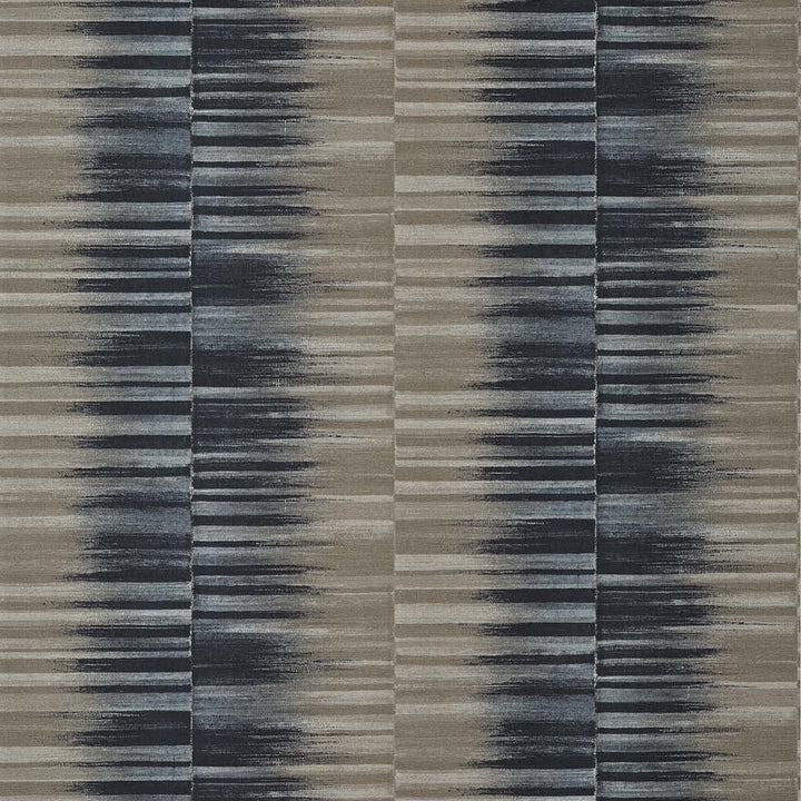 Mekong Stripe-Behang-Tapete-Thibaut-Charcoal-Rol-T10089-Selected Wallpapers