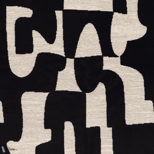 Melodie Stoff-Casamance-Noir-Meter (M1)-Selected-Wallpapers-Interiors