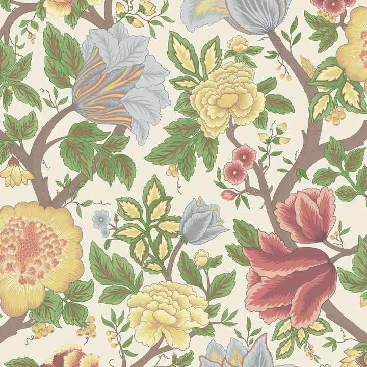 Midsummer Bloom-behang-Tapete-Cole & Son-Rouge & Leaf Green-Rol-116/4013-Selected Wallpapers