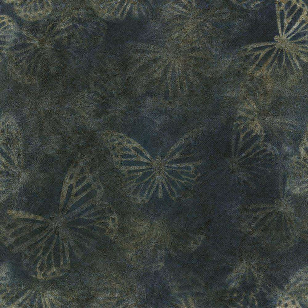 Misty Flutter-behang-Inkiostro Bianco-Groen-Gold Leaf-INKBYAW2001-Selected Wallpapers