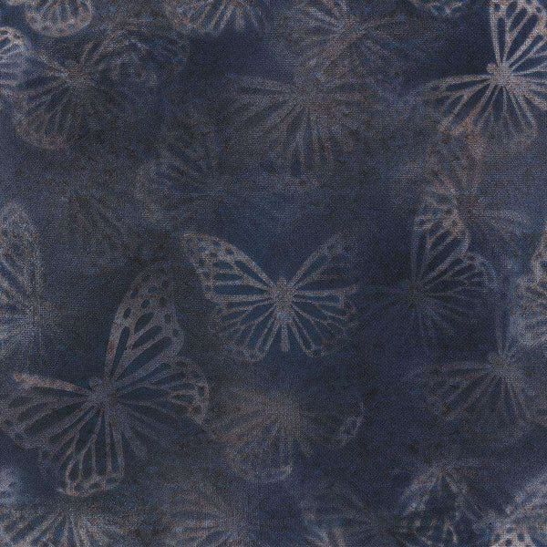 Misty Flutter-behang-Inkiostro Bianco-Blauw-Gold Leaf-INKBYAW2002-Selected Wallpapers