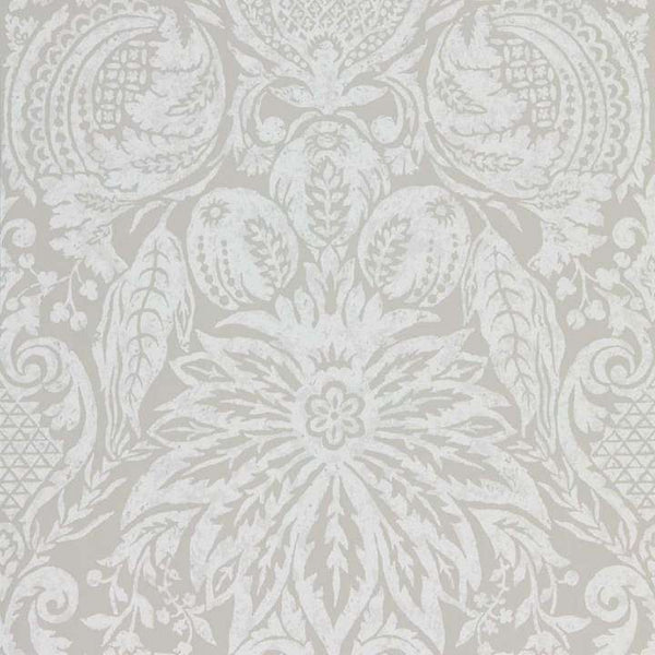 Mitford Damask-behang-Zoffany-Platinum Grey-Rol-312863-Selected Wallpapers