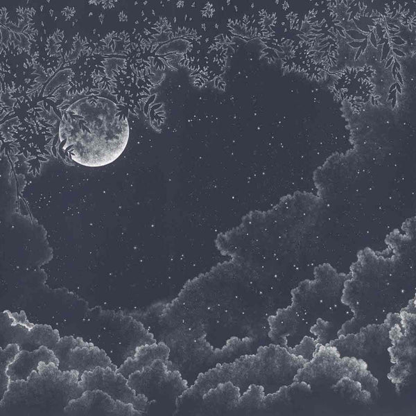 Moonlight-behang-Les Dominotiers-Blue-Non Woven 70 cm-DOM302-Selected Wallpapers