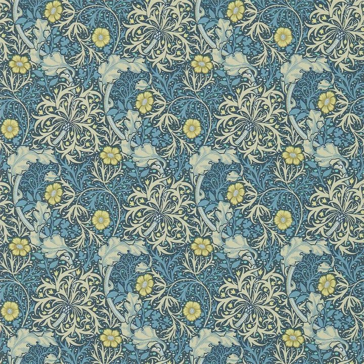Morris Seaweed-behang-Tapete-Morris & Co-Ink/Woad-Rol-214714-Selected Wallpapers