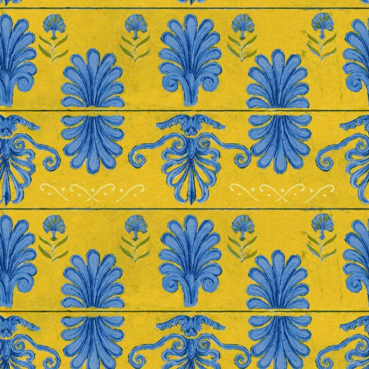 Mykonos Villa Motif-behang-Tapete-Mind the Gap-Lemon-Rol-WP30044-Selected Wallpapers
