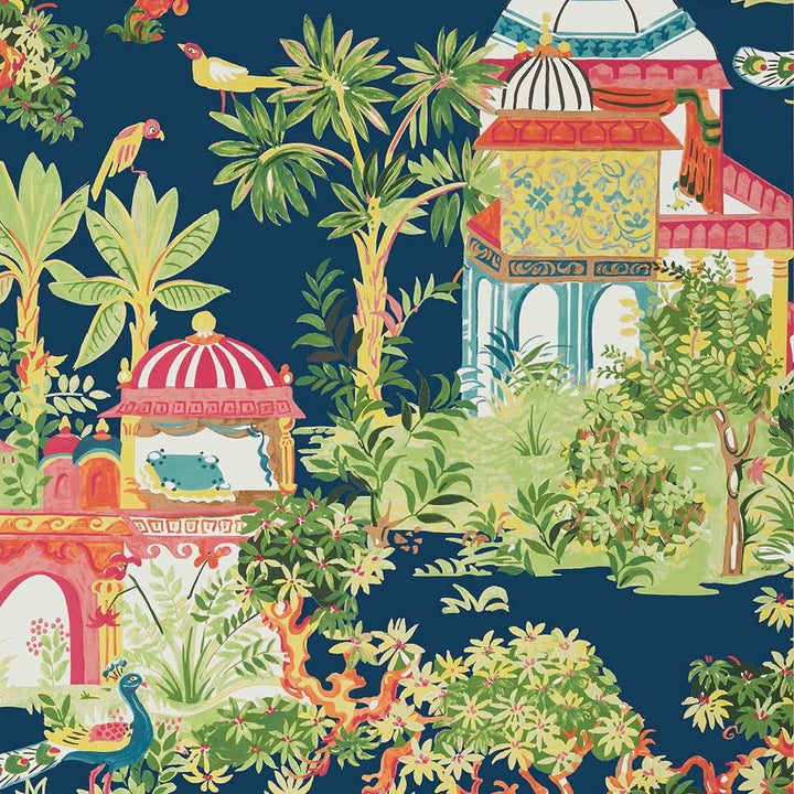 Mystic Garden-Behang-Tapete-Thibaut-Navy-Rol-T20823-Selected Wallpapers