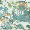 Mystic Garden-Behang-Thibaut-Spa Blue-Rol-T20826-Selected Wallpapers