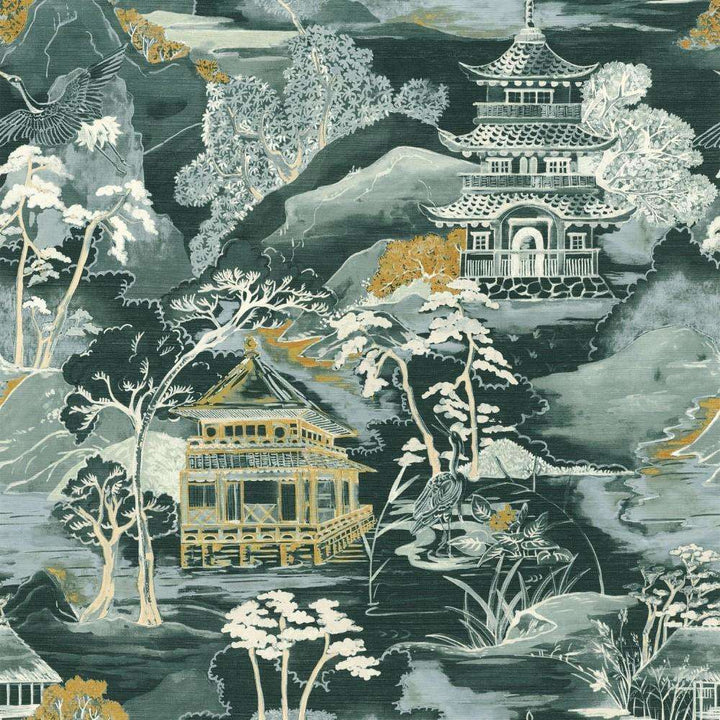 Nara-behang-Tapete-Casamance-Vert Imperial-Rol-75310610-Selected Wallpapers