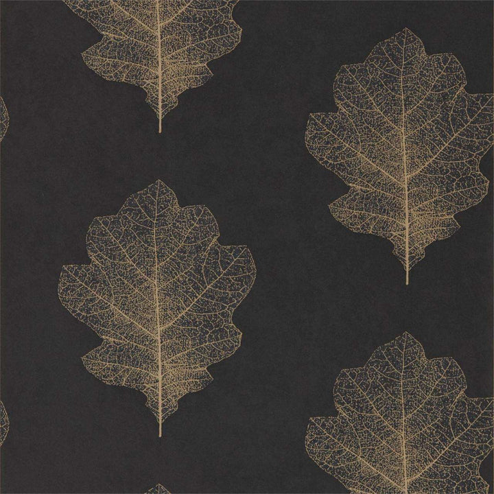 Oak Filigree-behang-Tapete-Sanderson-Charcoal/Bronze-Rol-215700-Selected Wallpapers