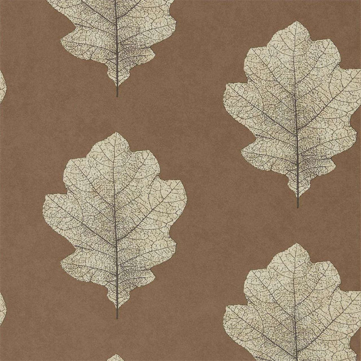 Oak Filigree-behang-Tapete-Sanderson-Copper/Graphite-Rol-215701-Selected Wallpapers