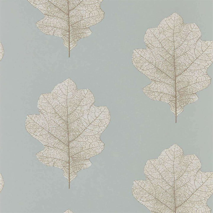 Oak Filigree-behang-Tapete-Sanderson-Blue/Silver-Rol-215702-Selected Wallpapers