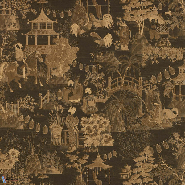 Ogaki-behang-Pierre Frey-Sepia-Meter (M1)-FP590002-Selected Wallpapers